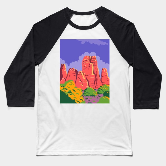 Canyonlands National Park in Moab Utah Utah United States WPA Poster Art Color Baseball T-Shirt by retrovectors